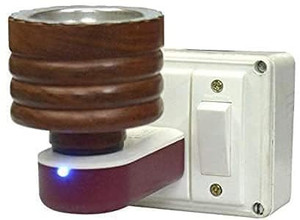 benedict wooden electric kapoor dani camphor diffuser electric kapoor dani for pooja-home glass steel incense holder brown