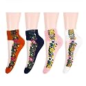 Benefeet Sox Womens Girls Sheer Socks Lace Mesh Ankle Socks Transparent See Through Short Sock Ultra Thin Nylon Summer Sock