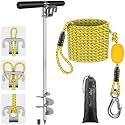 BeneLabel 17" 26" 36" Sand Anchor for Boat 304 Stainless Steel Screw in Boat Anchor for Shallow Water Beach Boats Anchors for Sandbar, TET Ski, Kayak, Pontoon Boats