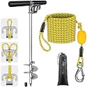 BeneLabel 17" 26" 36" Sand Anchor for Boat 304 Stainless Steel Screw in Boat Anchor for Shallow Water Beach Boats Anchors for Sandbar, TET Ski, Kayak, Pontoon Boats