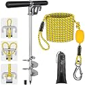 BeneLabel 17" 26" 36" Sand Anchor for Boat 304 Stainless Steel Screw in Boat Anchor for Shallow Water Beach Boats Anchors for Sandbar, TET Ski, Kayak, Pontoon Boats