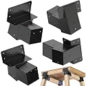 BeneLabel 4Pack Black/Green Deer Blind Brackets 4x4 Heavy Duty Deer Stand Bracket Compound Angle Brackets for Tree Stand, Raised Platform, Tree House, Swing Set, Deers Station