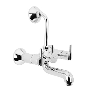 benelave by hindware blqcp54075 wall mixer for bathroom for hot amp cold water with l-bend provision for over head shower made of brass