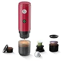 3-in-1 Portable Electric Espresso Machine Self-Heating,Red