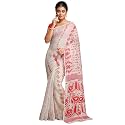 BENGAL HANDLOOM Exclusive Women's Cotton Silk Soft Dhakai Jamdani Sarees