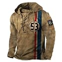 Bengbobar Men's Military Tactical Hoodies Retro Distressed American Flag Print TieUp Pullover Trainning Camping Sweatshirt