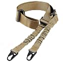 Bengor Two Point Traditional Sling with Attachments Mounts, Adjustable Extra Long Rifle Sling for Rifle with 2 Pack 1.25" QD Swivel Mounts for M-Rail