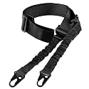 Bengor Two Point Traditional Sling with Attachments Mounts, Adjustable Extra Long Rifle Sling for Rifle with 2 Pack 1.25" QD Swivel Mounts for M-Rail