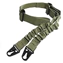 Bengor Two Point Traditional Sling with Attachments Mounts, Adjustable Extra Long Rifle Sling for Rifle with 2 Pack 1.25" QD Swivel Mounts for M-Rail