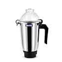 Benito Evox Stainless Steel Dry & Wet Jar (1500ml) for Mixer Grinder – Compatible with 4-Teeth Coupler & Dual Locking System