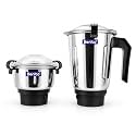 Benito Sonic Stainless Steel Jar Set (500 & 1200ml) for Mixer Grinder – Compatible with 4-Teeth Coupler & Dual Locking System
