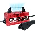 48 Volt 25 AMP Golf Cart Battery Charger with 3-Pin Triangular Plug for EZGO RXV/TXT, Smart Golf Cart Charger for Lead Acid Batteries, Fast Charge Trickle Charge IP67 Waterproof with Fan Design