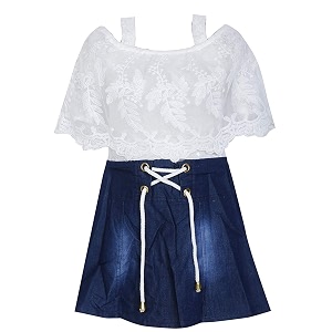 BENKILS Baby Girls Denim Skirt Top Dresses