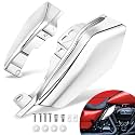Benlari Chrome Mid Frame Air Deflectors Heat Shields Deflector 2009-2024 Compatible for Harley Davidson Touring Street Glide Road Glide Electra Glide Road King Ultra Limited Tri Glide CVO
