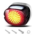 Benlari LED Tail Rear Light, Turn Signal Brake License Plate Lights with Chrome Bracket Fit for Harley Davidson Touring Road Glide Street Glide Electra Glide Road King Heritage Dyna Sportster (Chrome)