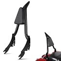 Benlari Sissy Bar Backrest, Integrated Passenger Backrest, Quick Release Detachable Sissy Bar Fit for Harley Davidson Touring Street Glide Road Glide Road King Electra Glide 2009-2024 (Black, 28inch)