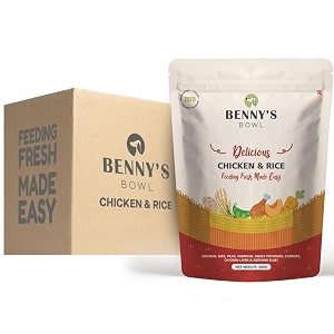 benny39s bowl fresh amp wet dog food - chicken amp rice - 15 packs x 300 g  freshly cooked protein-rich wet food for dogs  amp naturalall life stages