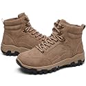 BENPAO Women's Combat Ankle Boots Black Hiking Booties Side Zipper