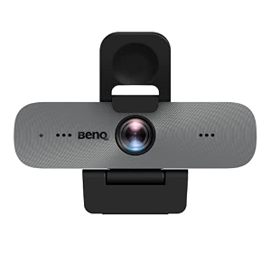 benq dvy31 zoom certified 1080p full hd compact webcam privacy cover omnidirectional mics with noise suppression wide field of view low distortion