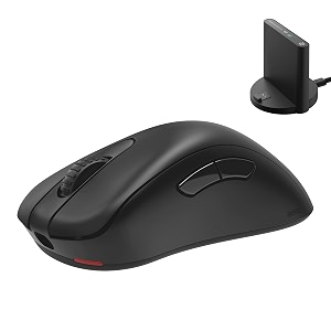 benq zowie ec2-dw wireless ergonomic gaming mouse for esports medium 60g lightweight 4000hz polling rate with enhanced receiverdriverless plug amp play - 7 buttonspaw 3950 sensorextra skates