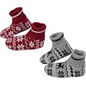BenSorts Fuzzy Slipper Socks for Women Non Slip House Socks with Grips