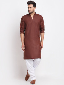 benstoke men cotton blend kurta salwar set