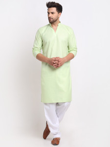 benstoke men cotton blend kurta salwar set