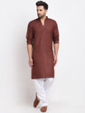 BENSTOKE Men Cotton Blend Kurta Salwar Set