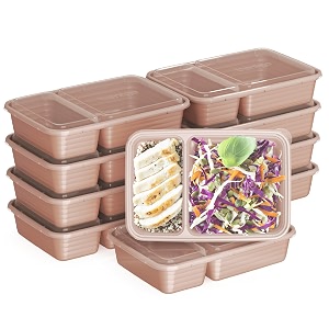bentgo prep 2-compartment meal prep containers with lids 20 piece set