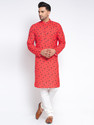 BENTOKE Men Cotton Blend Kurta Pyjama Set