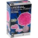 Bepuzzled Original 3D Crystal Puzzle - Rose, Pink - Fun yet challenging brain teaser that will test your skills and imagination, For Ages 12+