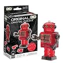 Bepuzzled Original 3D Crystal Tin Robot Puzzle (39 Piece), Red