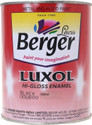 Berger Luxol Hi Gloss Black Enamel Wall Paint (500 ml)