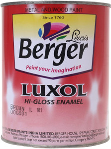 berger luxol hi gloss brown enamel wall paint 1 l