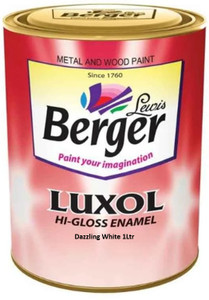 berger luxol hi gloss dazzling white enamel wall paint 1 l