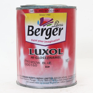 berger luxol hi gloss phiroza blue enamel wall paint 1 l