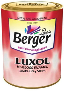 berger luxol hi gloss smoke grey enamel wall paint 500 ml
