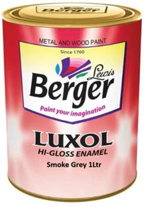 berger luxol hi gloss smoke grey enamel wall paint 1 l