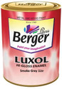 Berger Luxol Hi Gloss Smoke Grey Enamel Wall Paint (1 L)