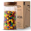 Bergner Acadia Borosiliate Glass Jar 1250ml Stripe