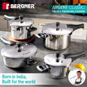 BERGNER Argent Classic Pressure Cooker 1L Triply