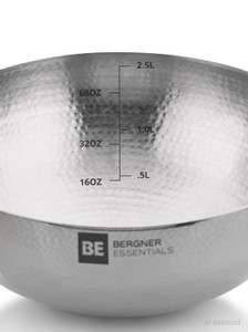 bergner be essentials kadhai 24 cm diameter 29 l capacity stainless steel induction bottom