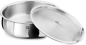bergner be bergner essentials triply induction bottom handi 64 l with lid triply stainless steel induction bottom