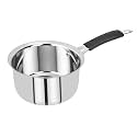 Bergner Essential Stainless Steel Saucepan With Stainless Steel Lid, 14 cm, 1000 ml, Induction Base, Silver
