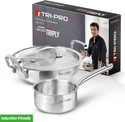BERGNER Tripro Triply Stainless Steel 3 Pc Cookware Set, Healthy Cooking, Induction Bottom Cookware Set (Triply, 3 - Piece)