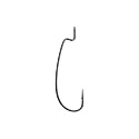 Berkley Fusion19 Hooks Offset Worm, 1/0, Smoke Satin