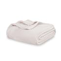 Berkshire Blanket Classic VelvetLoft® Solid Bed Blanket Queen Size,Lightweight Cozy Flannel Plush Blanket for Bed and Couch,Macadamia,90x90 Inches