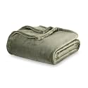 Berkshire Blanket Classic Velvetloft® Solid Throw Blanket, Lightweight Cozy Flannel Plush Throw Blanket for Bed and Couch, Dark Sage, 50×60 Inches