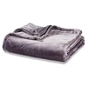 Berkshire Blanket Classic VelvetLoft® Solid Throw Blanket, Lightweight Soft Fuzzy Plush Throw Blanket for Bed and Couch, Grey Heron, 50x60 Inches