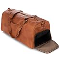 Berliner Bags Vintage Full Grain Leather Duffle Bags For Men Olso, Brown